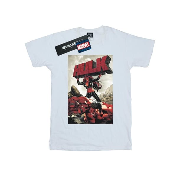 Marvel Röd Hulk Cover T-shirt för herrar