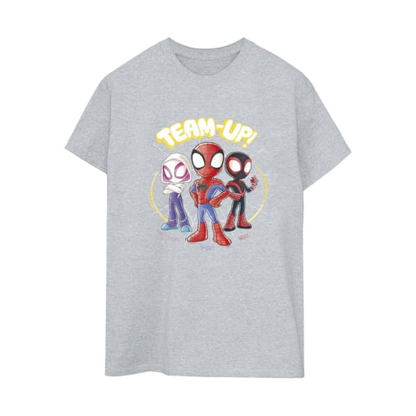 Marvel Dam/Tjej Spidey And His Amazing Friends - pojkvänströja i bomull med skiss