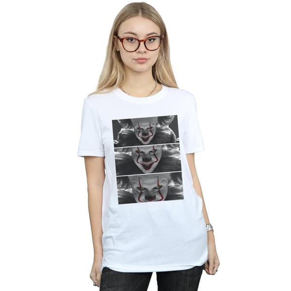 It Chapter 2 Dam/kvinnor Pennywise Foto Närbild Boyfriend T-shirt i bomull