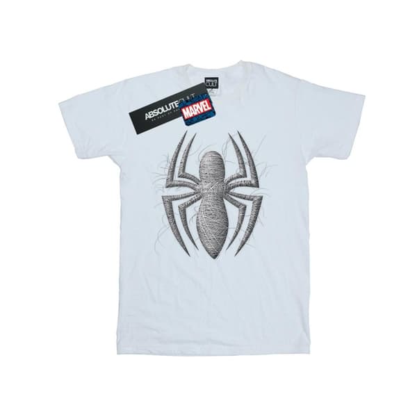 Marvel Womens/Ladies Spider-Man Web Logo Cotton Boyfriend T-Shirt