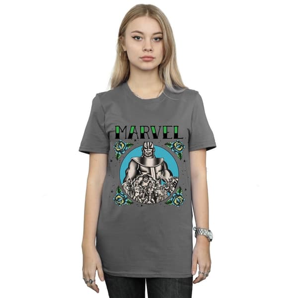 Marvel Womens/Ladies Avengers Group Tattoo Cotton Boyfriend T-Shirt