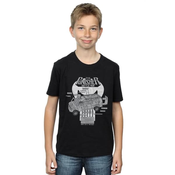Marvel Pojkar - The Punisher Battle Van Breakdown T-shirt
