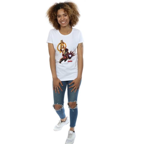 Marvel Womens/Ladies Iron Man Pose Cotton T-Shirt