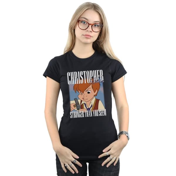 Disney Dam/Tjej Winnie The Pooh Christopher Robin Montage T-shirt i bomull