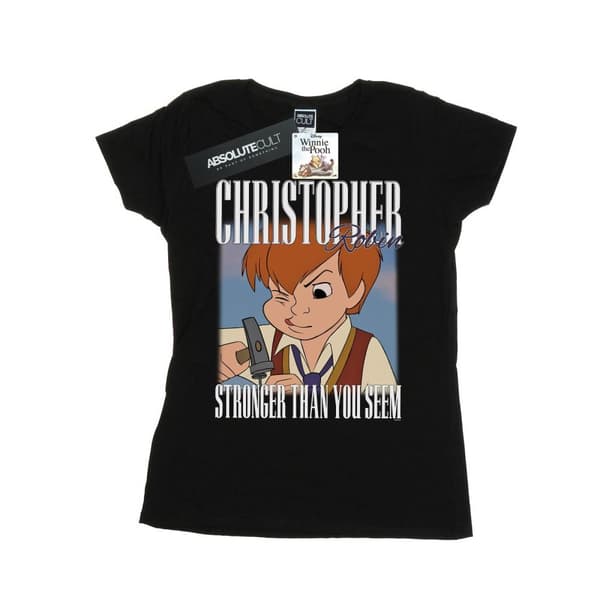 Disney Dam/Tjej Winnie The Pooh Christopher Robin Montage T-shirt i bomull