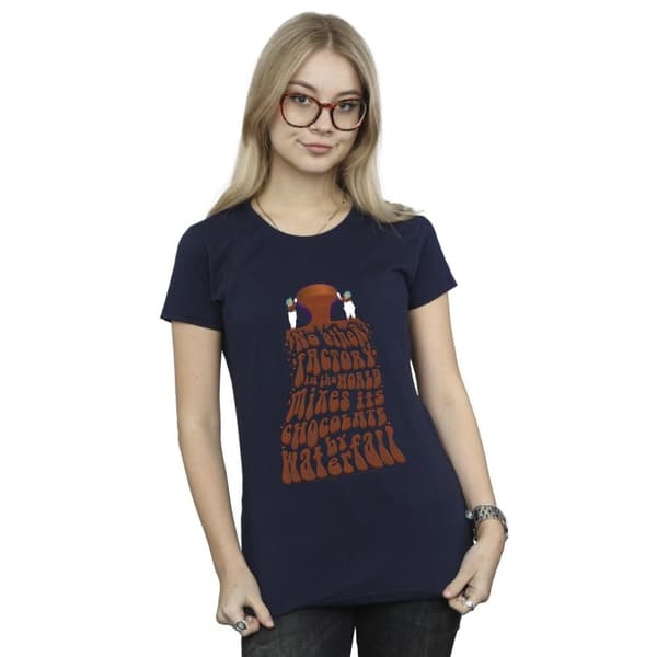 Willy Wonka Womens/Ladies Chocolate Waterfall Cotton T-Shirt