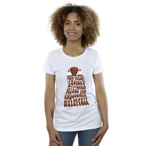 Willy Wonka Womens/Ladies Chocolate Waterfall Cotton T-Shirt