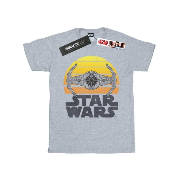 Star Wars Boys Sunset TIE Fighter T-Shirt Sports Grey 12-13 Years