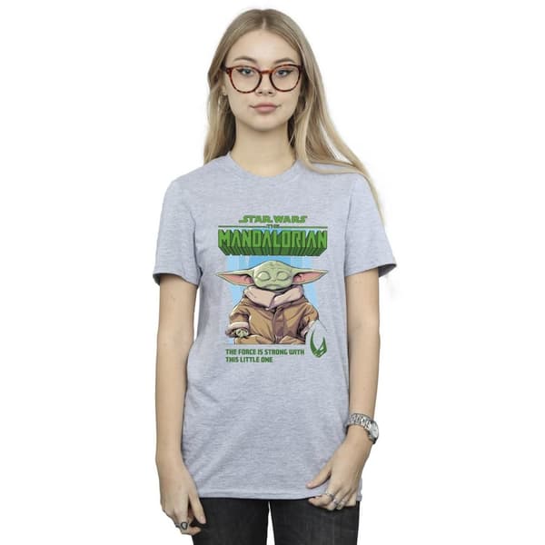 Star Wars Womens/Ladies The Mandalorian The Force Is Strong Cotton Boyfriend T-Shirt