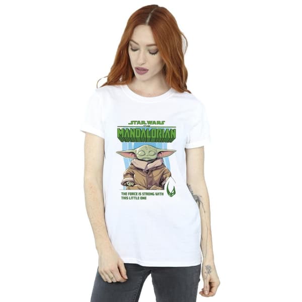 Star Wars Womens/Ladies The Mandalorian The Force Is Strong Cotton Boyfriend T-Shirt