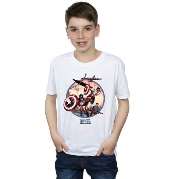 Marvel Pojkar - Captain America och Falcon i strid - T-shirt