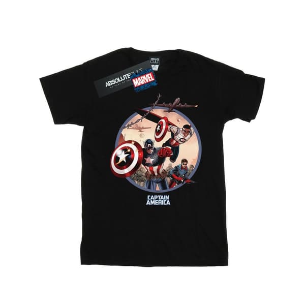 Marvel Pojkar - Captain America och Falcon i strid - T-shirt