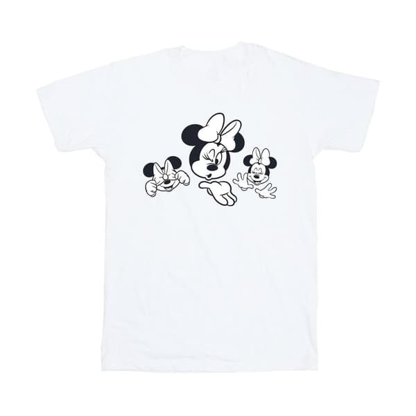 Disney Minnie Mouse Three Faces T-shirt i bomull för flickor