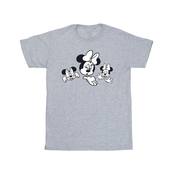 Disney Minnie Mouse Three Faces T-shirt i bomull för flickor