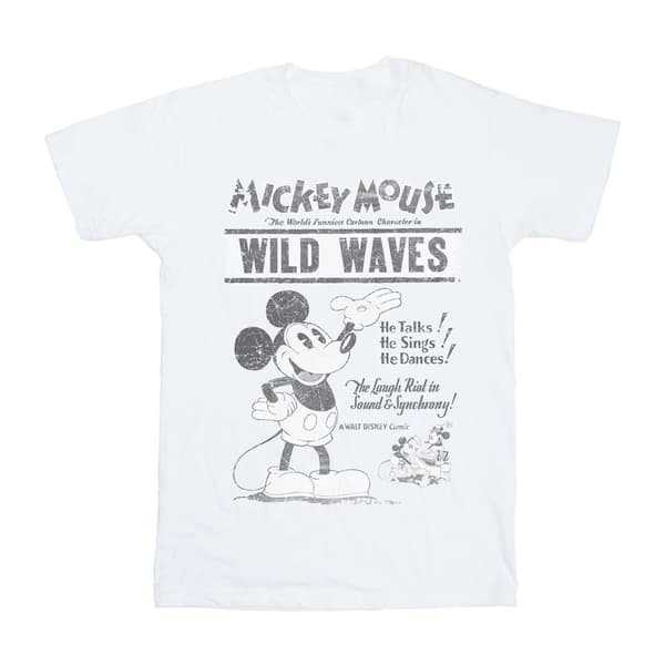 Disney Dam/Tjej Musse Pigg Making Waves - pojkvänströja i bomull White L