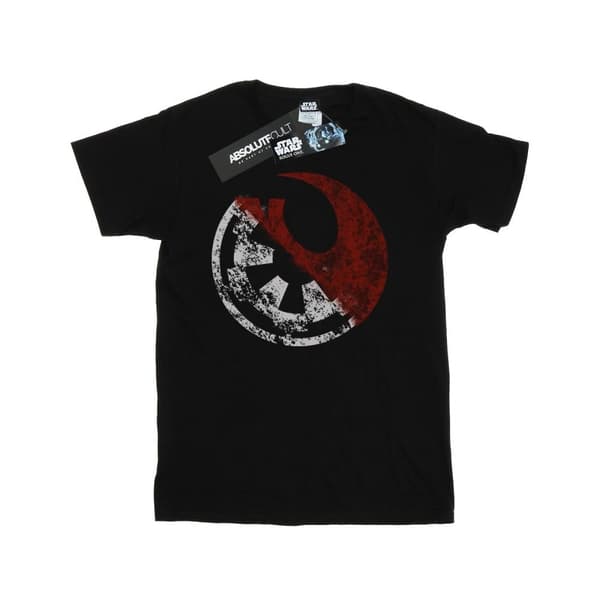 Star Wars Mens Rogue One Rusty Emblems T-Shirt Black S