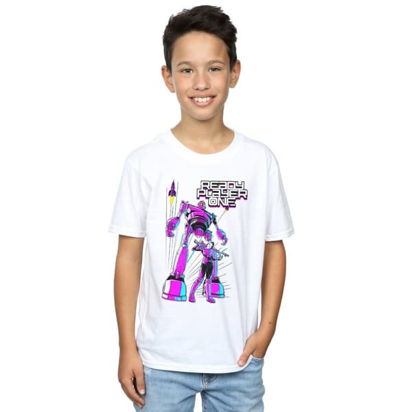 Ready Player One T-shirt för pojkar - Iron Giant och Art3mis