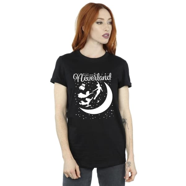 Disney Womens/Ladies Peter Pan Take Me To Neverland Cotton Boyfriend T-Shirt