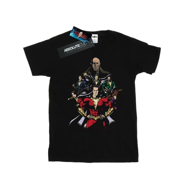 DC Comics Shazam Team Up T-shirt i bomull för flickor Black 9-11 Years