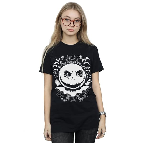 Disney Dam/Lady - Nightmare Before Christmas Jack The Pumpkin King - Boyfriend-t-shirt i bomull