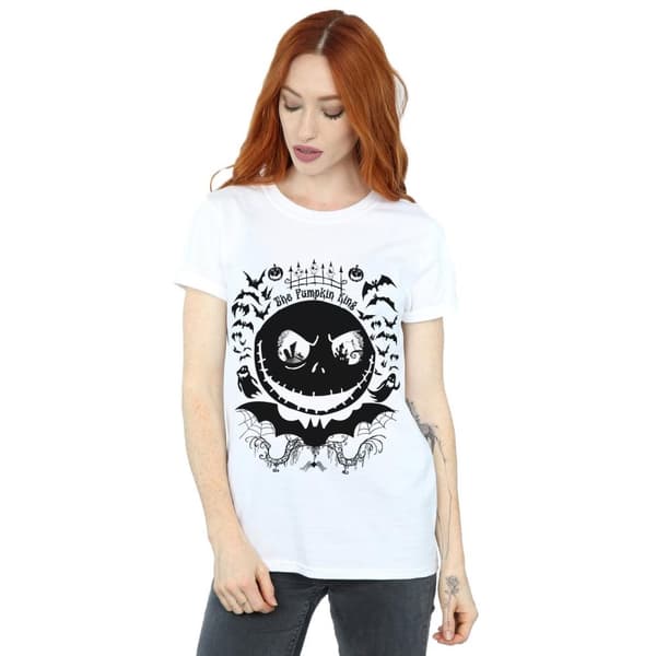 Disney Dam/Lady - Nightmare Before Christmas Jack The Pumpkin King - Boyfriend-t-shirt i bomull