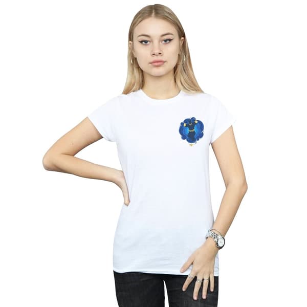 Disney Dam/kvinnor - Aladdin Movie Genie - T-shirt i bomull med brösttryck