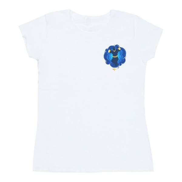 Disney Dam/kvinnor - Aladdin Movie Genie - T-shirt i bomull med brösttryck