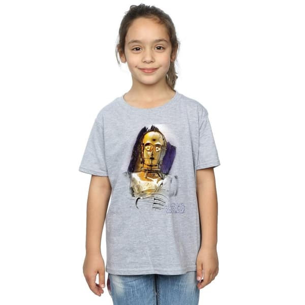 Star Wars C-3PO T-shirt i borstad bomull från De sista jediriddarna