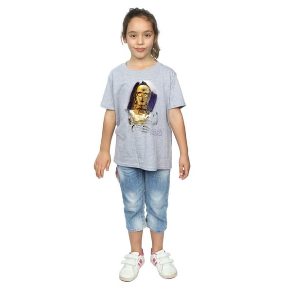 Star Wars C-3PO T-shirt i borstad bomull från De sista jediriddarna
