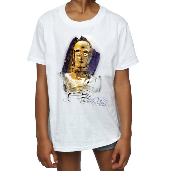 Star Wars C-3PO T-shirt i borstad bomull från De sista jediriddarna