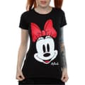 Miniatyrbillede 3 af 5: Disney Womens/Ladies Minnie Mouse Distressed Face Cotton T-Shirt