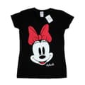 Miniatyrbillede 1 af 5: Disney Womens/Ladies Minnie Mouse Distressed Face Cotton T-Shirt