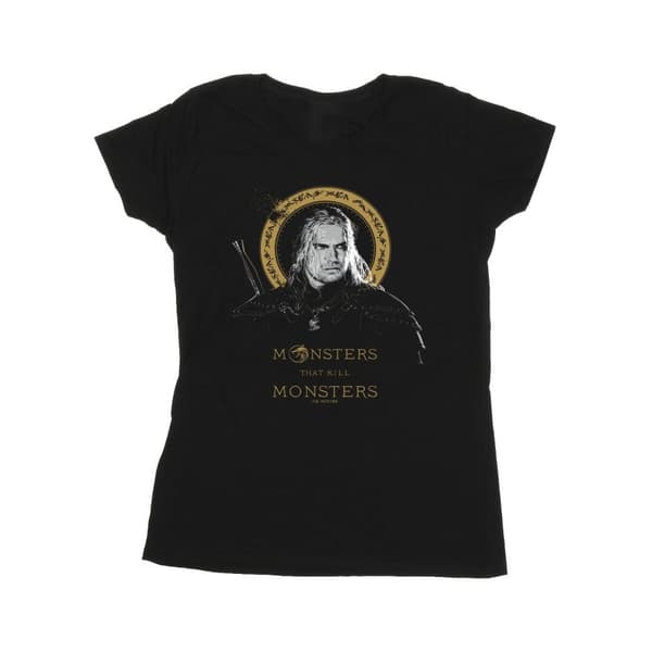 Netflix Womens/Ladies The Witcher Monsters Kill Monsters Cotton T-Shirt