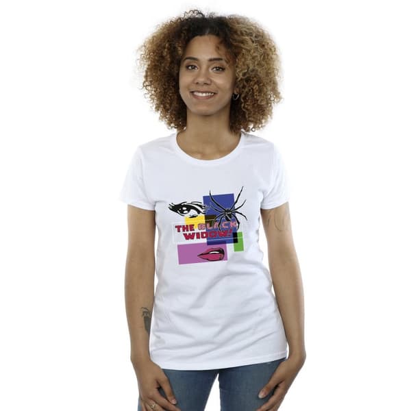Marvel Black Widow Pop Art - T-shirt i bomull för damer/kvinnor