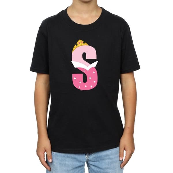 Disney T-shirt med alfabetet S för Törnrosa för pojkar