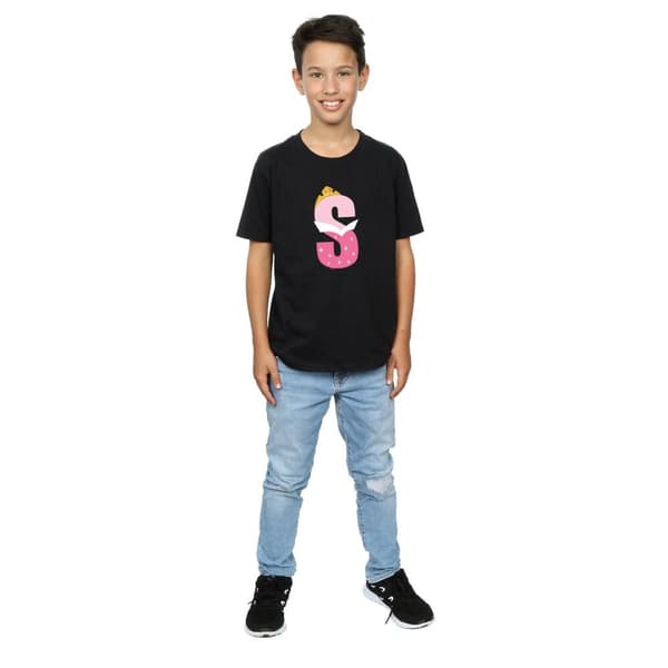 Disney T-shirt med alfabetet S för Törnrosa för pojkar