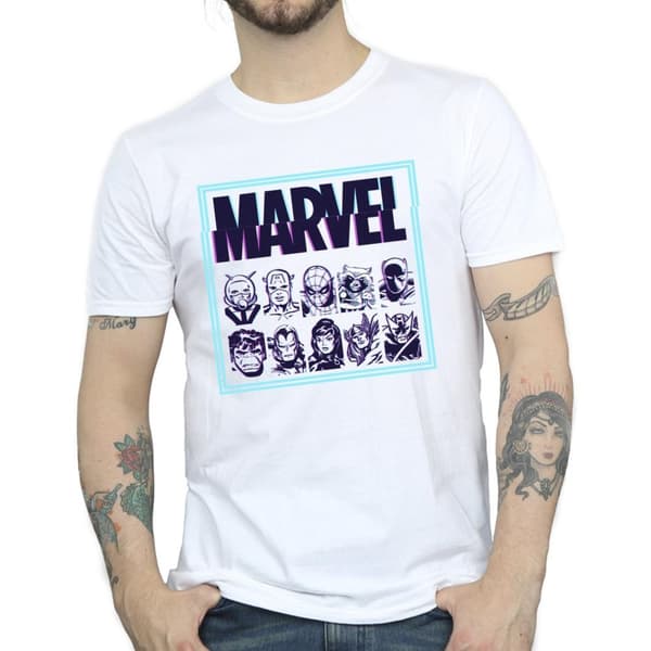 Marvel Mens Comics Glitch T-Shirt