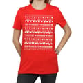 Miniatyrbild 3 av 5: Disney Dam/Tjej Mickey And Minnie Christmas Fair Isle Bomull Boyfriend T-shirt