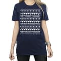 Miniatyrbild 3 av 5: Disney Dam/Tjej Mickey And Minnie Christmas Fair Isle Bomull Boyfriend T-shirt
