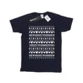 Miniatyrbild 1 av 5: Disney Dam/Tjej Mickey And Minnie Christmas Fair Isle Bomull Boyfriend T-shirt