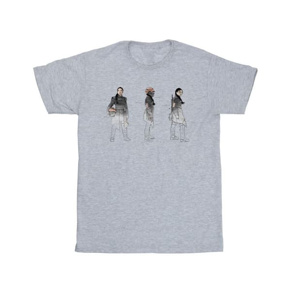 Star Wars Girls The Book Of Boba Fett Fennec Painted Concept Cotton T-Shirt Sports Grey 9-11 Years