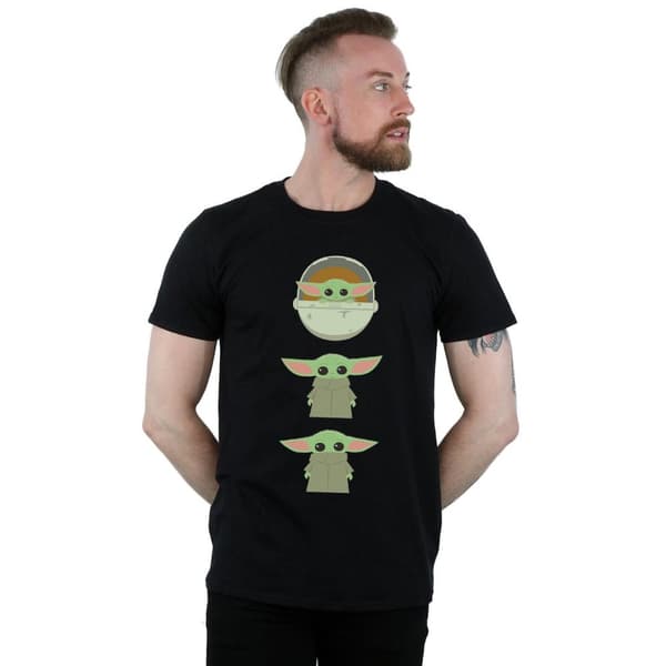 Star Wars Mens The Mandalorian The Child - T-shirt med posering