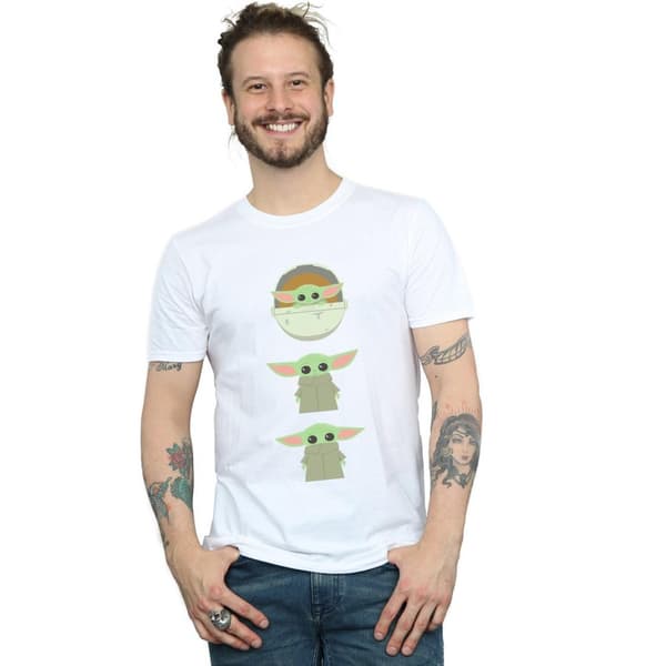 Star Wars Mens The Mandalorian The Child - T-shirt med posering