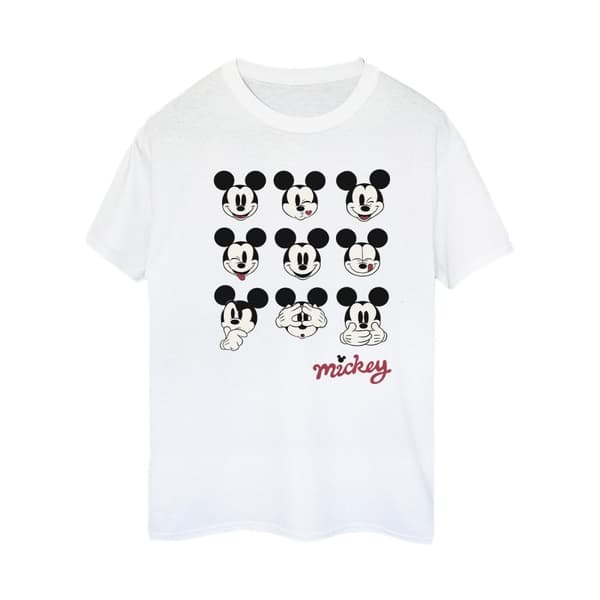 Disney Dam/Tjej Musse Pigg Many Faces Bomull Boyfriend T-shirt