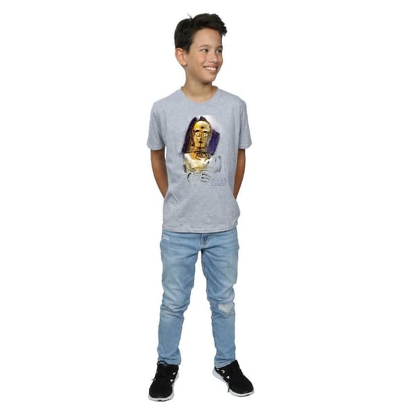 Star Wars Boys The Last Jedi C-3PO Brushed T-Shirt
