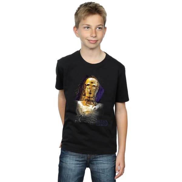 Star Wars Pojkar Den siste jedin C-3PO t-shirt med borst