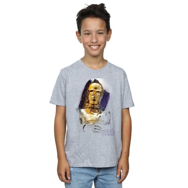 Star Wars Pojkar Den siste jedin C-3PO t-shirt med borst