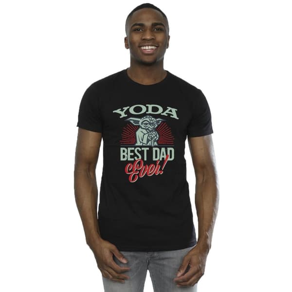 Star Wars Mens Mandalorian Yoda Dad T-Shirt