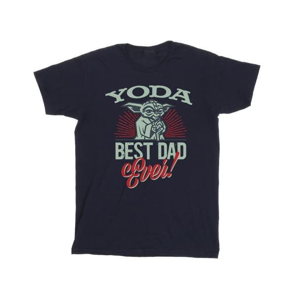 Star Wars Mens Mandalorian Yoda Dad T-Shirt