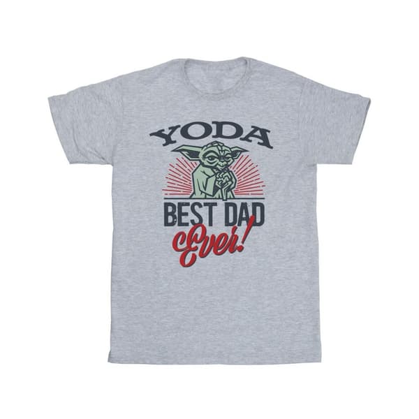 Star Wars Mens Mandalorian Yoda Dad T-Shirt